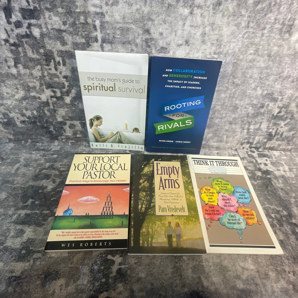 Christian Book 5 Lot Rooting for Rivals‎ Empty Arms Busy Mom Support Your Pastor